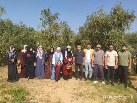 (فدا): منظمة التضامن العمالية تنظم يوم عمل تطوعي (قطف الزيتون)