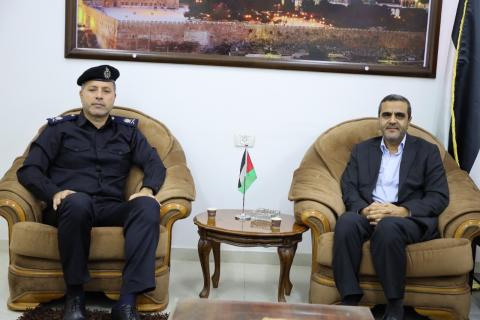 غزة: وكيل وزارة الاتصالات ومدير عام الشرطة الفلسطينية يبحثان سبل التعاون المشترك