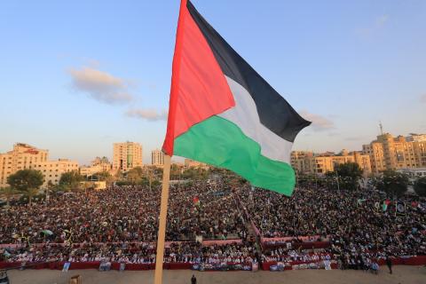 أنصار حركة الجهاد الإسلامي يشاركون في احتفال بمناسبة الذكرى الـ 35 لانطلاق الحركة في مدينة غزة.jpg