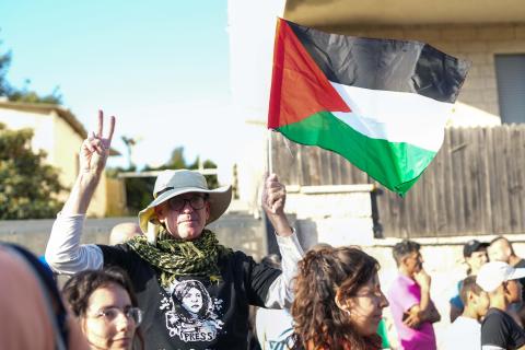 قوات الاحتلال تقمع مسيرة نظمها نشطاء فلسطينيين وأجانب ضد محاولات المستوطنين السيطرة على منازل العرب في حي الشيخ جراح