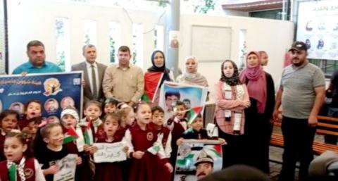 التجمع الفلسطيني للوطن و الشتات يشارك في الوقفة التضامنية مع الأسيرات بمناسبة اليوم الوطني المرأة الفلسطينية و مع الأسير أبو حميد.jpg