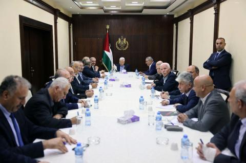 الرئيس الفلسطيني محمود عباس يترأس اجتماع اللجنة التنفيذية لمنظمة التحرير الفلسطينية.JPG