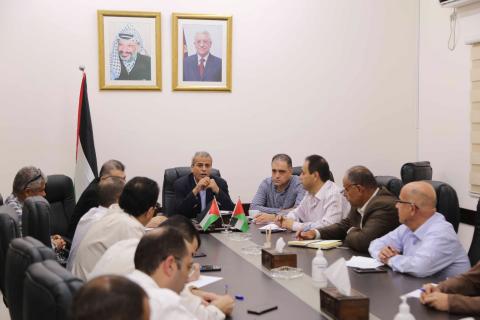 قلقيلية: اجتماع لمناقشة اليات انشاء المنطقة الحرفية الصناعية في المحافظة