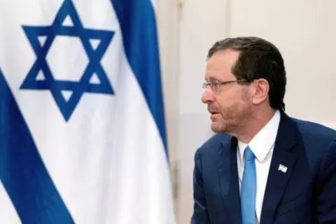 الرئيس الإسرائيلي إسحق هرتزوج في واشنطن يوم 25 أكتوبر تشرين الأول 2022. صورة من ممثل لوكالات الأنباء.webp