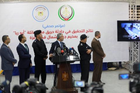 بالفيديو والصور بالأدلة والوثائق.. النيابة العامة والداخلية تكشفان نتائج التحقيق بحريق منزل عائلة "أبو ريا" في جباليا
