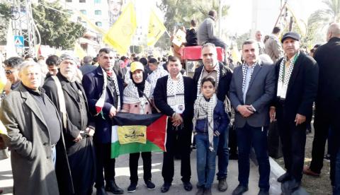التجمع الفلسطيني للوطن و الشتات في غزة يشارك في مهرجان إيقاد شعلة إنطلاق حركة فتح ال 58.jpg