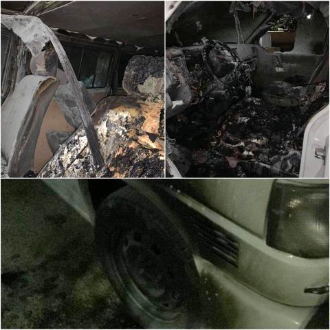 مهاجمة منازل في بورين وعوريف واحراق ثلاث مركبات