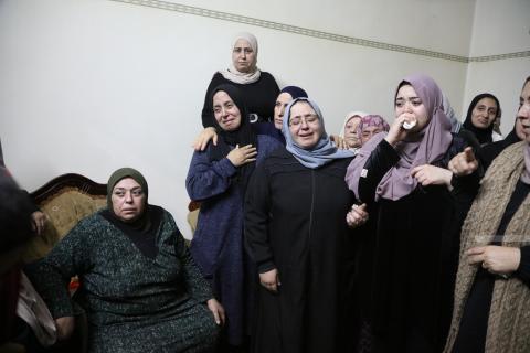 وداع الشهيد محمد بدارنة (25 عاما) من بلدة يعبد جنوب غرب جنين (تصوير: عدي دعيبس/وفا)