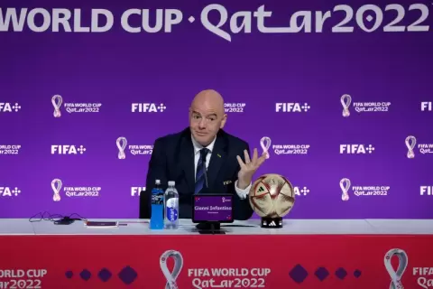 جياني إنفانتينو قال إن نسخة كأس العالم في قطر شهدت نجاحا باهرا على كل الصعد (الفرنسية).webp
