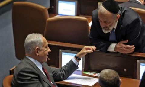 نتنياهو ودرهي في الكنيست، الشهر الماضي (Getty Images).jpg