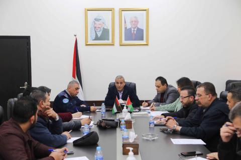 قلقيلية : الاجتماع الدوري للجنة المرورية في المحافظة