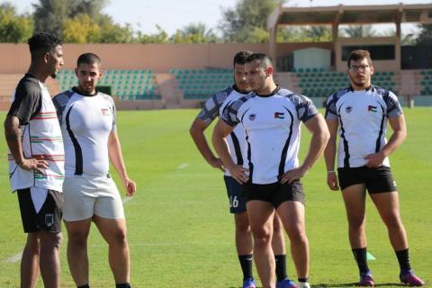 خالد ياسر علي" لاعب نادي "الوادي" يشارك مع منتخب فلسطين للرجبي في البطولة العربية الثامنة في الإمارات