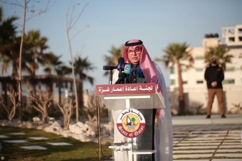السفير محمد العمادي رئيس اللجنة القطرية لإعادة إعمار غزة.JPG
