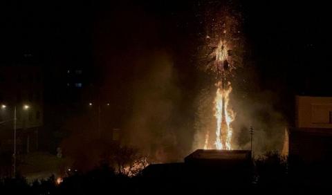 ليلة حرق حوارة، الأحد الماضي (Getty Images).jpg