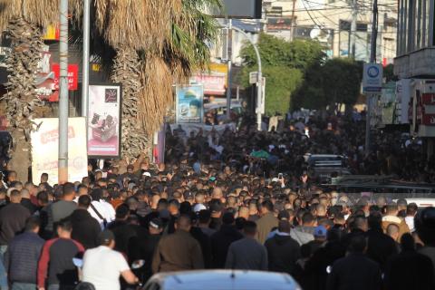 تشييع جثامين الشهداء الأربعة الذين استشهدوا برصاص قوات الاحتلال وسط مدينة جنين 0.jpg