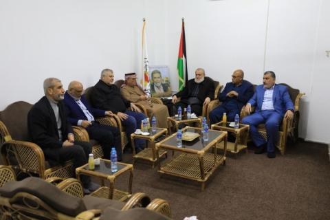 قيادة الجهاد الإسلامي بغزة تستقبل السفير العمادي.jpeg