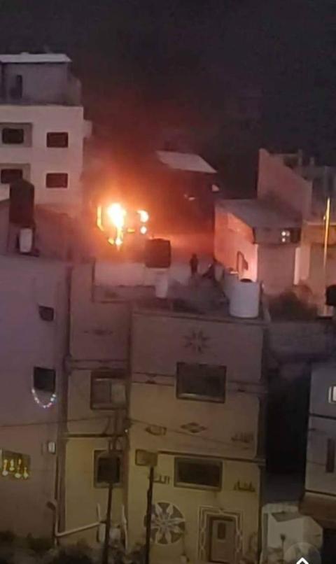 خمس إصابات واعتقالات ببلدة حوارة واحراق "ونش"