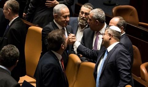 نتنياهو وبن غفير لدى تنصيب الحكومة، نهاية كانون الأول - ديسمبر الماضي (Getty Images).jpg