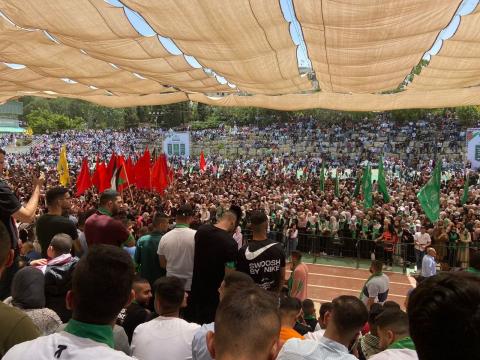 المناظرة الانتخابية بين الكتل الطلابية المتنافسة على انتخابات مجلس طلبة جامعة بيرزيت. 2.jpg