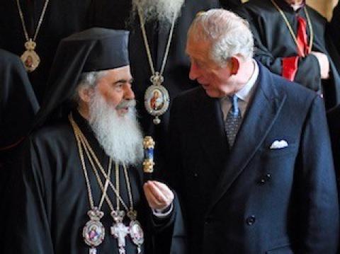 H.B. Theophilos III with King Charles III.jpg