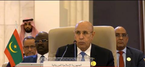 الرئيس الموريتاني: نجدد تمسكنا بحق الفلسطينيين في إقامة دولة مستقلة عاصمتها القدس الشرقية