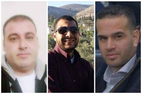 شهداء نابلس - من اليمين معاذ المصري، الوسط - حسن قطناني، اليسار - إبراهيم جبر.jpg