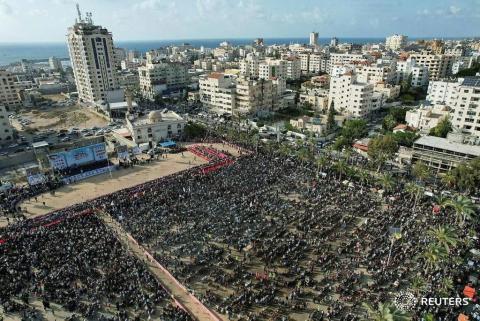 مهرجان (ثأر الأحرار) الذي نظمته حركة الجهاد الإسلامي على أرض الكتيبة غرب مدينة غزة
