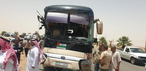بالصور البكري: إصابة أحد حجاج دولة فلسطين نتيجة حادث سير في السعودية