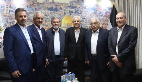 النخالة يستقبل وفدا من الأمانة العامة للمؤتمر القومي العربي.jpg