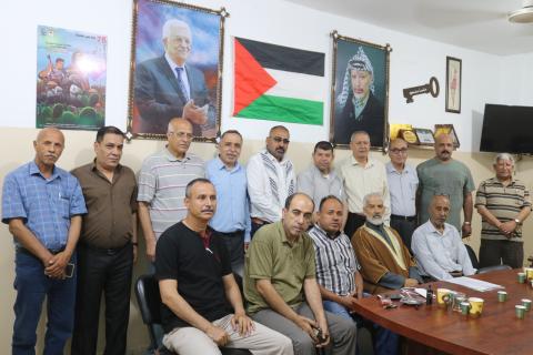 وفد التجمع الفلسطيني للوطن و الشتات يزور اللجنة الشعبية في مخيم جباليا