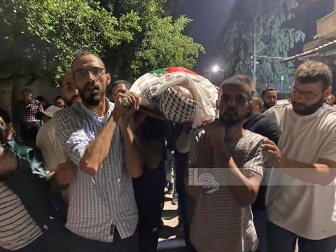 مسيرة تشييع جثمان الشهيد ناصر صالح سنان في جنين.jpg