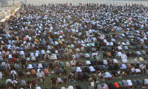 صلاة عيد الأضحى المبارك من دورا جنوب الخليل : تصوير - مشهور وحواح