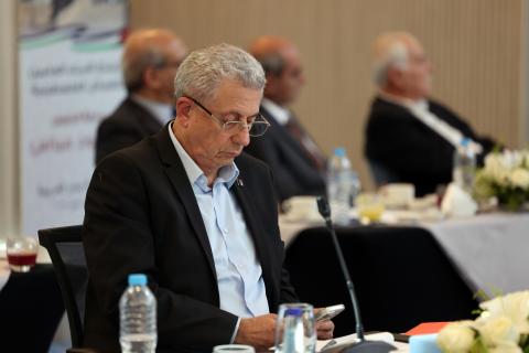 الرئيس محمود عباس، خلال اجتماع الأمناء العامين للفصائل الفلسطينية الذي عقد في مدينة العلمين الجديدة بجمهورية مصر العربية 43.jpg
