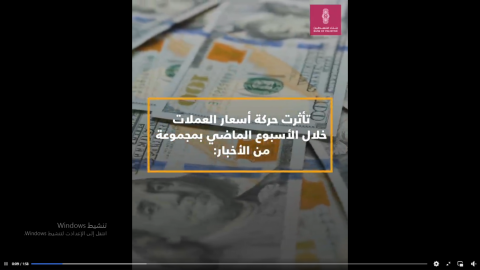 بالفيديو أسعار العملات وتأثيراتها والأخبار المحركة لها خلال الأسبوع الماضي