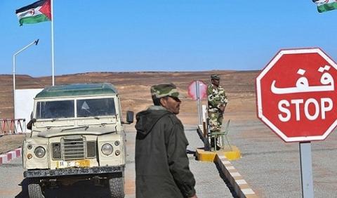 علم الصحراء الغربية، عند نقطة تفتيش  Getty Images.jpg