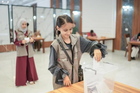 إجراء انتخابات المجالس المناطقية لمجلس أطفال فلسطين بقطاع غزة