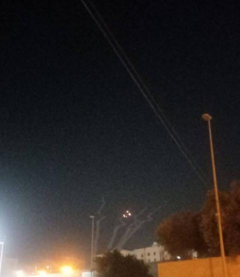 بالفيديو الجيش الإسرائيلي: رصد إطلاق 5 قذائف صاروخية من غزة نجحت القبة في اعتراضها "