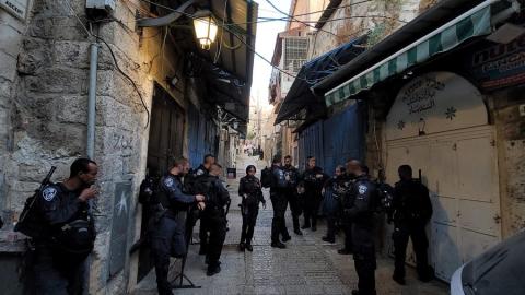 انتشار واسع لقوات الاحتلال قُبيل اخلاء منزل صب لبن لصالح المستوطنين (مركز معلومات وادي حلوة).jpg