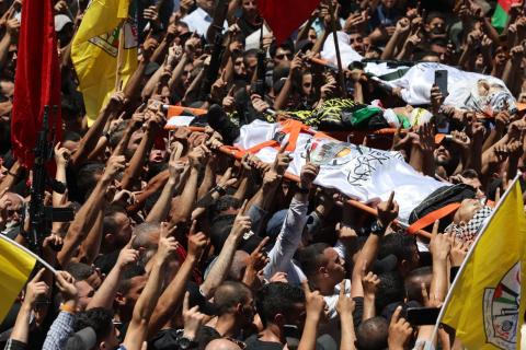 جماهير غفيرة تشيع جثامين 9 شهداء ارتقَوا في عدوان الاحتلال على جنين