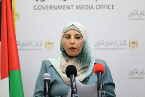 عزيزة الكحلوت، المتحدثة باسم وزارة التنمية الاجتماعية في غزة.jpg