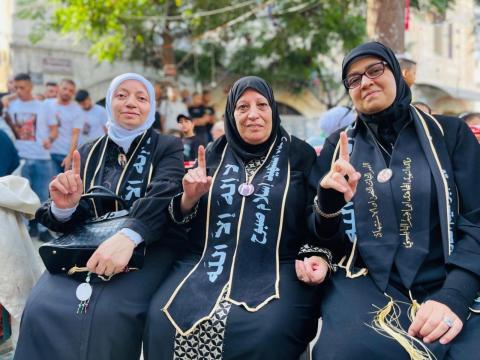 جماهير غفيرة تشارك في حفل تأبين شهداء عرين الأسود في نابلس  6.jpg