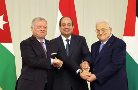 بالصور البيان الختامي للقمة الثلاثية الفلسطينية المصرية الأردنية
