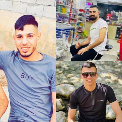الشبان المعتقلين من داخل صالون المتكتكين بمخيم عقبة جبر.jpg