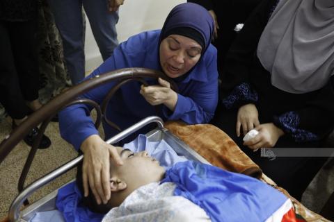 وداع الشهيد الطفل قصي الولجي (16عاما) في مخيم عقبة جبر بمدينة أريحا (تصوير-سليمان أبو سرور-وفا).jfif