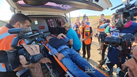 إصابة مواطنين وصحفيين بقمع فعاليات شرق قطاع غزة