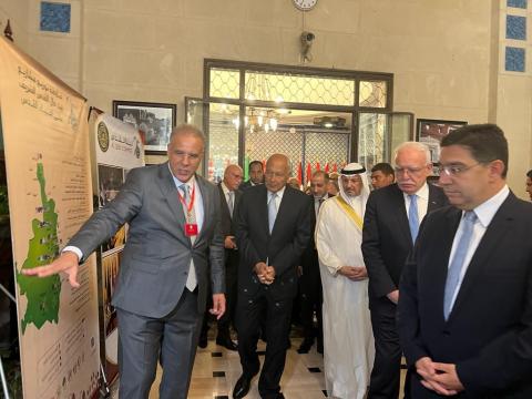 وكالة بيت مال القدس الشريف تقيم معرضا متنوعا بمقر جامعة الدول العربية عن حصيلة عملها في المدينة المقدسة