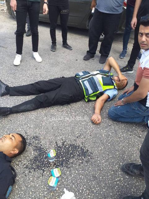 إصابة عنصري شرطة بحادث سير في الخليل