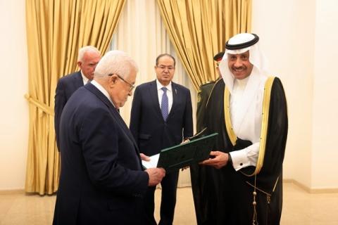 أبومازن يتقبّل أوراق اعتماد سفير السعودية لدى فلسطين
