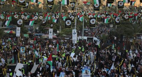 بالصور مهرجان جماهيري كبير لحركة الجهاد الإسلامي في الذكرى الـ 36 لانطلاقتها