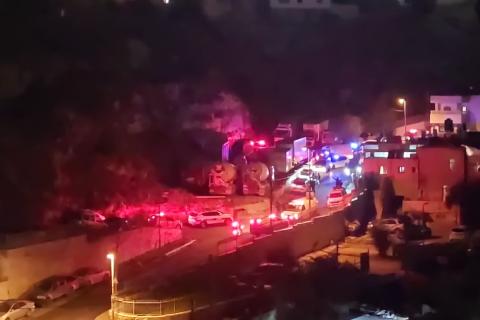 صورة من مكان استشهاد الشابين في حي عين اللوزة في بلدة سلوان جنوب القدس المحتلة.jpg
